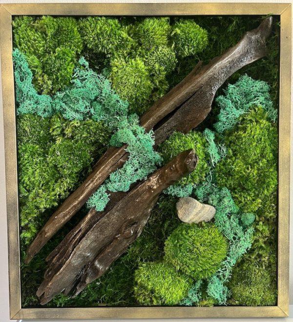 Moss Wall Art - Driftwood - front - 18 x 18